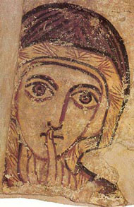 Св. Анна
фрагмент фрески из Farras, 
Египет, 8 в.