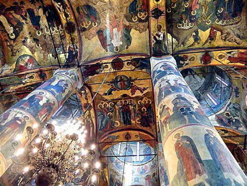Frescoes in the Cathedral of the Dormition of Our Lady,  Moscow Kremlin, 17 c.