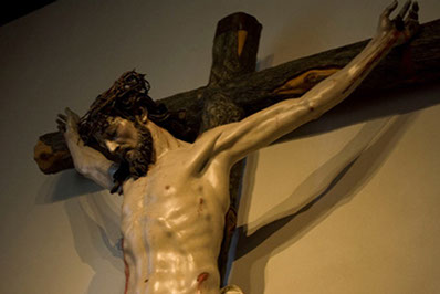 Crucifixion, Spanish polychrome statue